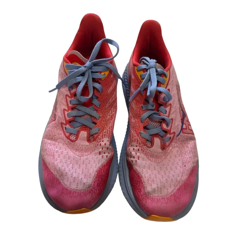 HOKA Mach‎ 6 Womens Size 4.5 Pink Blue Running Shoes Sneakers Lightweight